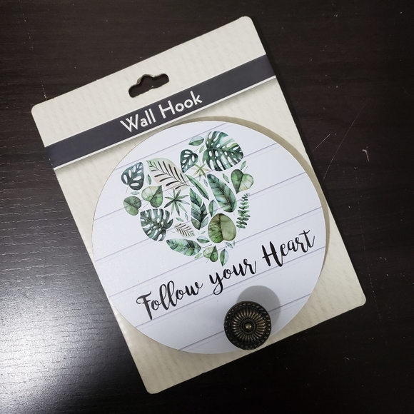 Other - Round Wood and Metal Knob Wall Hook Hanger